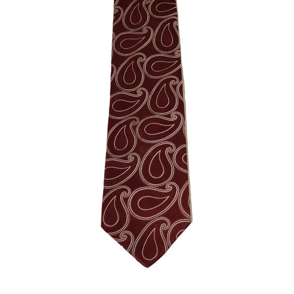 DKNY Other - DKNY Donna Karan Mens Silk Classic Tie 3.25x58" Burgundy Red Paisley Made in USA